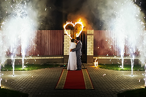 Огненное сердце для свадьбы